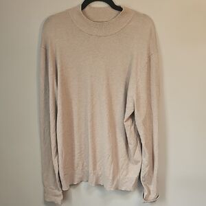 Perry Ellis Men's Mockneck Sweater in Light Beige